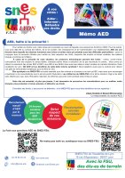 Mémo de rentrée « AED » : Septembre 2026