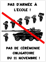 Cérémonie commémorative obligatoire du 11 novembre : refusons&nbsp;(…)