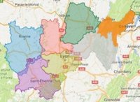 Académie de Lyon : cartes et établissements de chaque ZR