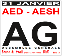 AG intersyndicale AED-AESH le 31 janvier