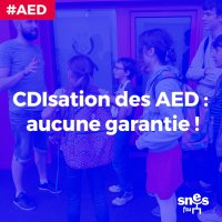 Campagne de CDIsation des AED