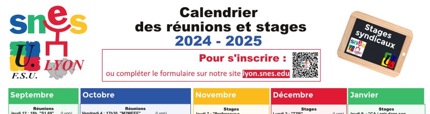 Stages et réunions de Formation Syndicale