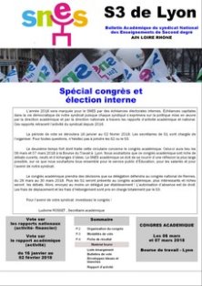 Télécharger la circulaire de S1 : Spécial congrès et élection interne&nbsp;(…)
