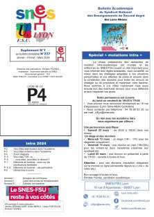 Télécharger la circulaire SNES : Mouvement intra : Mars 2024 Acces réservé&nbsp;(…)