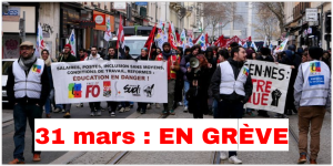 Mardi 31 mars : En grève pour des moyens dans l'éducation !